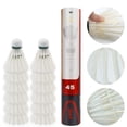 thumbnail image 3 of Dmantis 3in1 Training Broad Durable Hybird Feather Shuttlecocks | White , Pack Of 12, 3 of 5