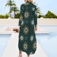 thumbnail image 5 of Aves Mandala Chiffon Dress Retro Bohemia Print Elegant Dresses Streetwear Casual Dress Female Sexy Graphic Vestido Big Size 5XL, 5 of 7