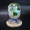 thumbnail image 7 of Artificial Rose Soap Flower Glass Lampshade LED Night Light for Valentines Day, 7 of 7