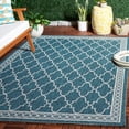thumbnail image 2 of SAFAVIEH Courtyard Zavier Geometric Indoor/Outdoor Area Rug, Blue/Grey, 5'3" x 7'7", 2 of 9