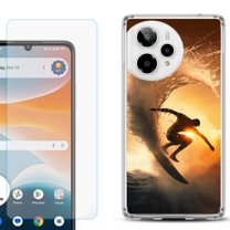 Phone Case for Cricket Icon Pro 2026, with Screen Protector, by OneToughShield - Surfing