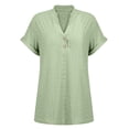 thumbnail image 3 of Embroidered Tops For Women，Womens Summer Tops Blouse Business Eyelet Blouses Tops Summer Hollow Out Tee V Neck Embroidered Eyelet Blouses 2026 Casual Eyelet Embroidered Shirts, 3 of 9