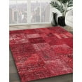 thumbnail image 2 of Ahgly Company Indoor Round Contemporary Red Patchwork Area Rugs, 6' Round, 2 of 6