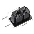 thumbnail image 2 of Unique Bargains C8 Panel Mount Plug Adapter AC 250V 2.5A 2 Pins IEC Inlet Module Straight 7pcs, 2 of 3