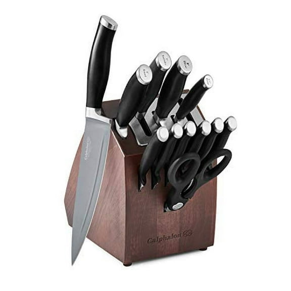 Restored Calphalon Contemporary SharpIN Nonstick 13 Piece Knife Block Cutlery Set (Refurbished)