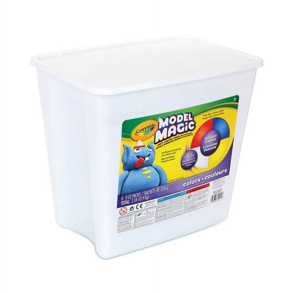 Model Magic Modeling Compound, 8 Oz Packs, 4 Packs, Blue, Red, White, Yellow, 2 Lbs | Bundle of 2