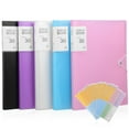 thumbnail image 6 of FRCOLOR 5 Pcs Presentation Binder Clear Insert Sleeves Document Organizer Paper File Holder Portfolio Book with Stickers, 6 of 8