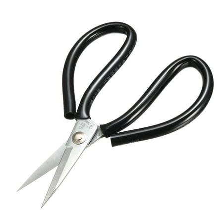 - Curved Blades 175mm Length Alloy Steel Leather Scissors Soft Rubber Handle Scissor