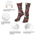 thumbnail image 3 of Xecao Winter Holiday Christmas Print Fashion No Heel Casual Crew Socks Cushioned Breathable for Men Women - Moisture wicking,Not easy to fade Suitable for daily, 3 of 7