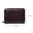 thumbnail image 6 of Tnobhg Men Wallet Large Capacity Smooth Faux Leather Zipper Closure Organ Shape Multi Pockets Credit Card Holder Card Organizer, 6 of 8