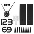thumbnail image 4 of Reloj de pared sin marco con pegatinas de espejo para sala de estar, dormitorio, oficina, decoración DIY, color negro, 4 of 14