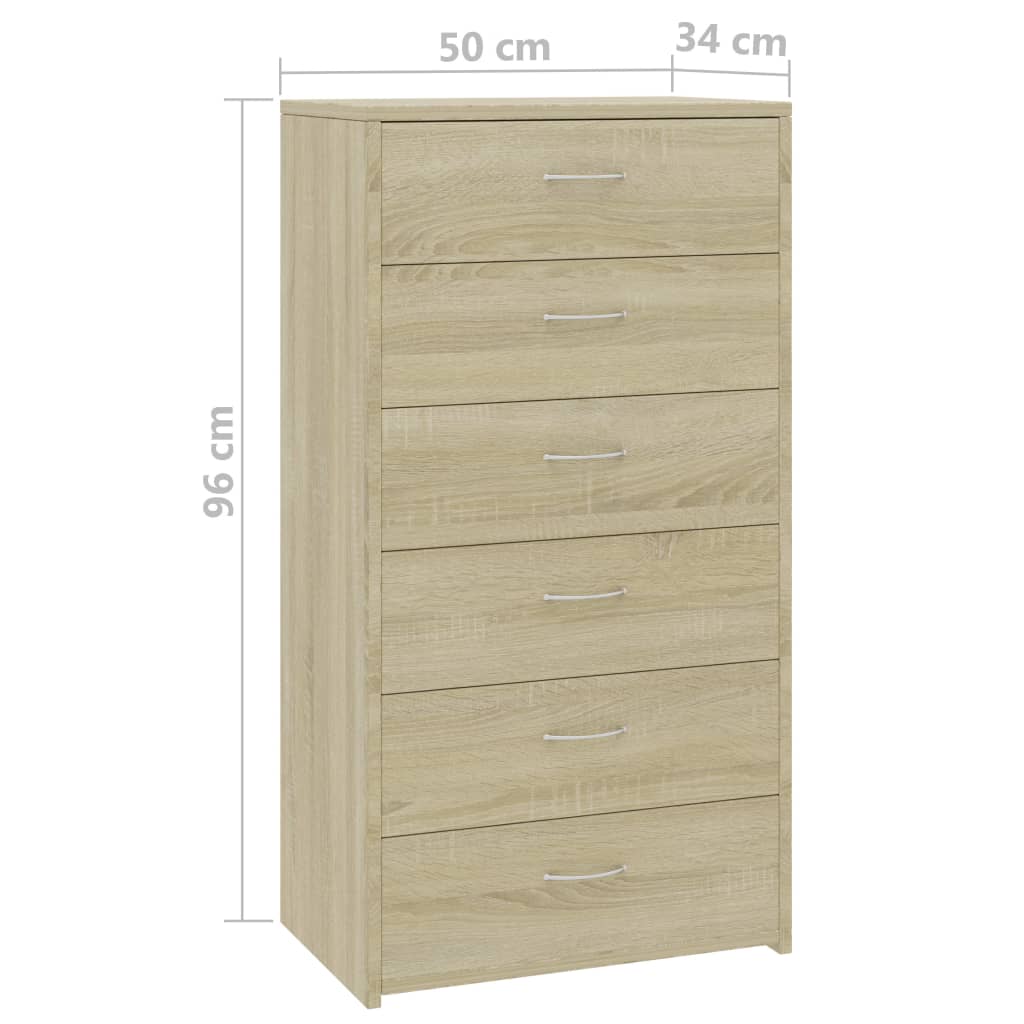 Kepooman Modern Sideboard with 6 Drawers, Buffet Storage Side Cabinet Dresser Organiser for Living Room Kepooman Modern Sideboard with 6 Drawers, Buffet Storage Side Cabinet Dresser Organiser for Living Room