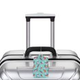thumbnail image 5 of Hirioo Sea Otters Family In Blue Water Print Leather Luggage Tag with Stainless Steel Loop ,Privacy Flap and Address Card for Travel Bag Suitcase-2 PCS, 5 of 5