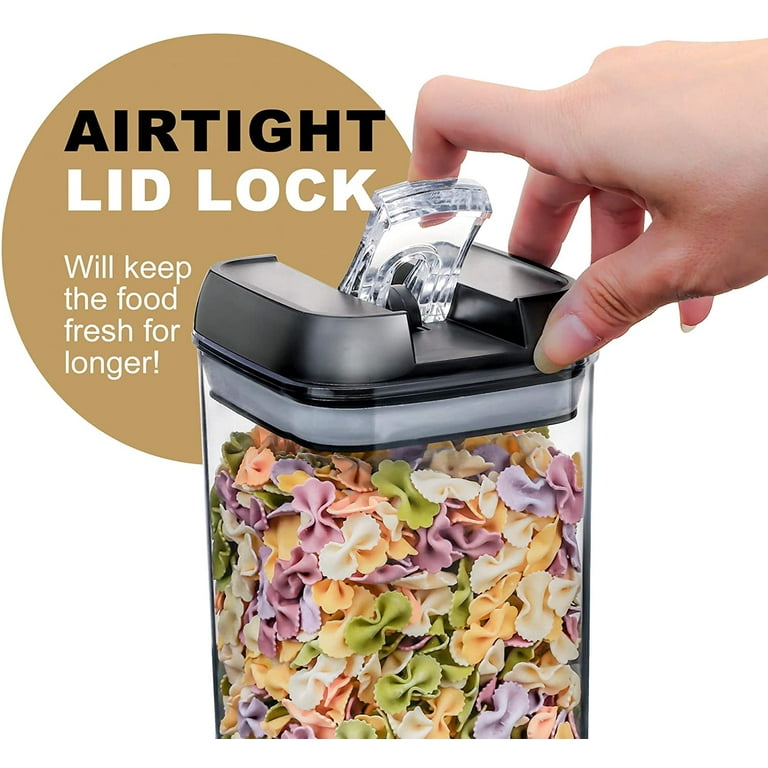 Airtight Food Containers - Set of 7 Black