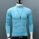 thumbnail image 4 of Camiseta interior de hombre, camiseta de manga larga, otoño invierno, cuello medio alto, color sólido, cuerpo ajustado con versión coreana de estilo extranjero, 4 of 5