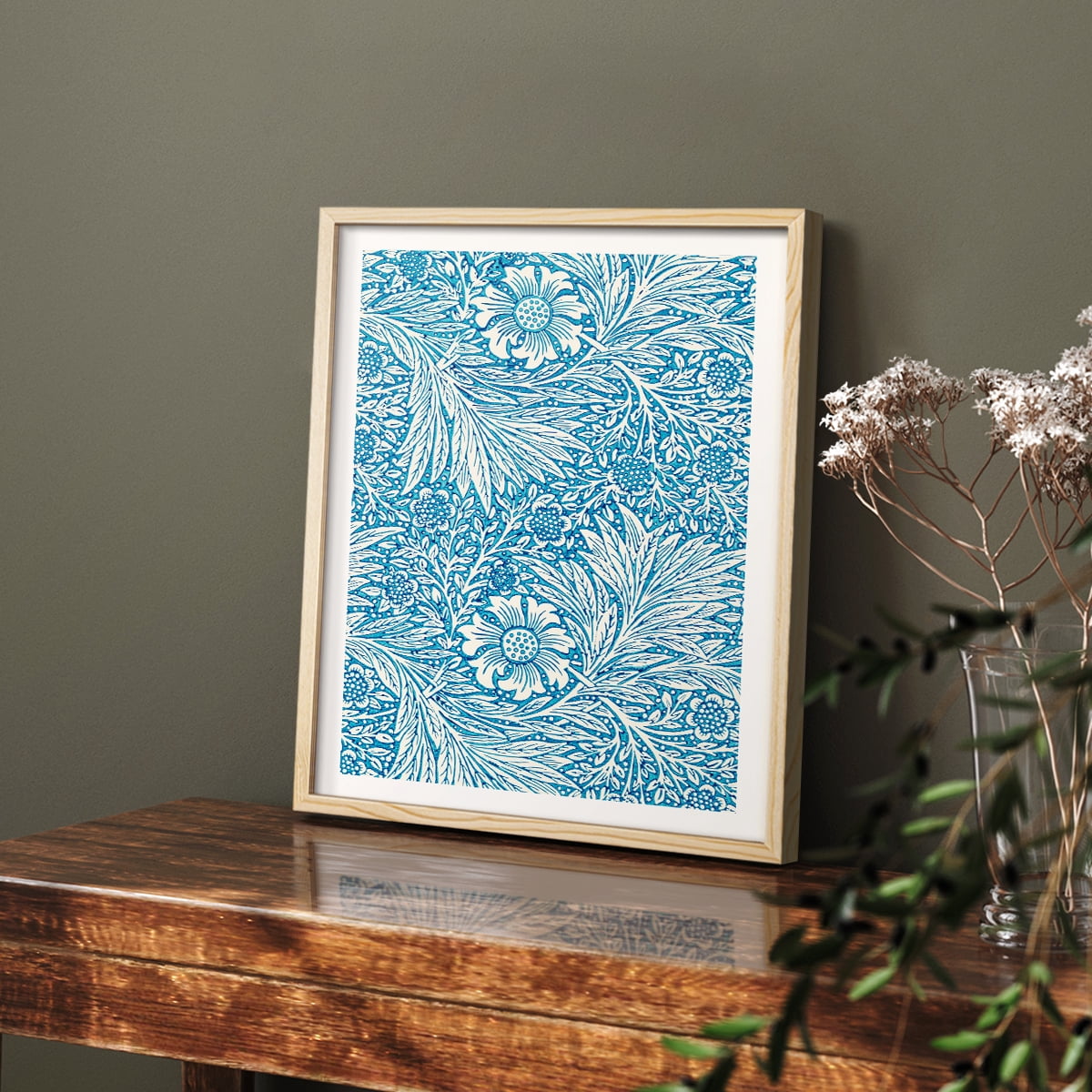 Vintage Abstract Print LII - 10in. x 8in. Vintage Framed Print in Natural Wood Frame
