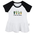 thumbnail image 1 of I Wet My Plants Funny Dresses For Baby, Newborn Babies Skirts, Infant Princess Dress, 0-24M Kids Graphic Clothes (Black Raglan Dresses, 18-24 Months), 1 of 4