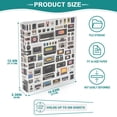thumbnail image 3 of FORMRS 3 Ring Binder 1.5 inch with Pockets Set of 2 Clip Board 200 Sheets Capacity, Retro Collection Pattern, 3 of 8