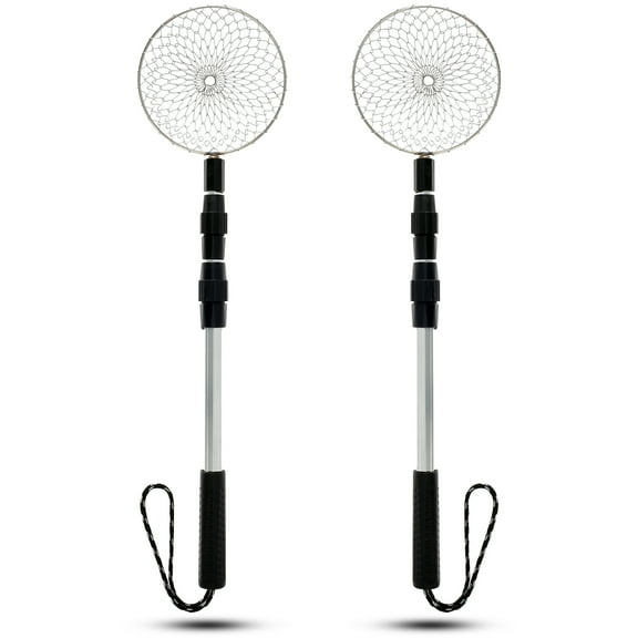 Wekvgz 2pcs Beach Sand Sifter Telescopic Shell Scooper Sifter Stainless Steel Shark Teeth Sifter Tool Lightweight Sand Scoop Shovel Sifter Sea Glass Sifter for Collecting Shell Sea Rock