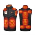 thumbnail image 5 of Aimik Hanes Heated Vest for Men and Women Lightweight Warm Sleeveless Down Jacket Usb Electric Vest with Heat Sheets Washable Heated Vest（Not Battery）-Black XL, 5 of 6