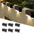 thumbnail image 1 of CHUANK 6-Pack Solar Step Sconce Lights for Home & Garden - Matte Metal Finish  Energy-Efficient LED  Light Sensor Control  Semi-Flush Mount  Polished Plastic Lamp Shade  No Wiring  600mAh, 1 of 6