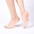 thumbnail image 6 of Visland 2Pairs Women Toe Toppers Liners Socks, Elastic Soft Skin-friendly Cotton Non-slip No Show Half Toe Liner Covers Socks for High Heels Flats Boots Yoga, 6 of 8