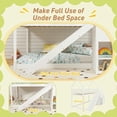 thumbnail image 2 of Barara King Bedroom Bed Frame, Bed Platform Frame,Twin Over Twin Bunk Bed with Slide and Staircase-White, 2 of 10