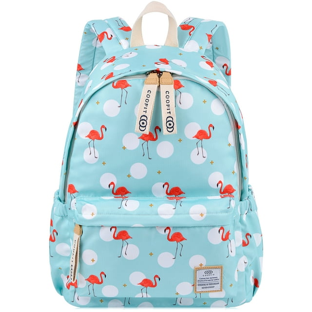 Ladies Backpack Cartoon Cat Flamingo Nylon Backpack School Backpack Travel Rucksack