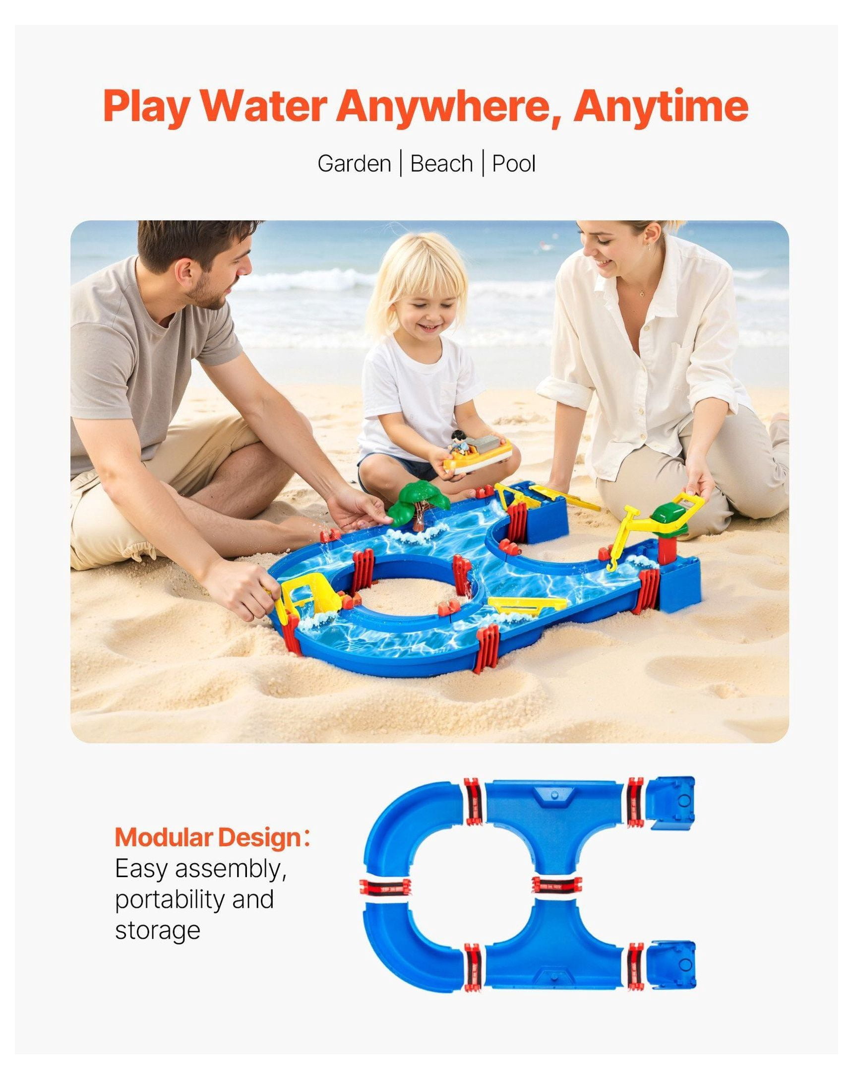 Water Table for s, Water Play Table with 39 Accessories, Outdoor Sensory Table Waterway for 3+ Year Olds Boys Girls, Summer Water Toys