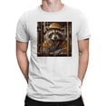 thumbnail image 2 of Construction Raccoon Worker Art Men's T-shirt, 2 of 3