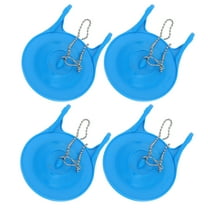 Luxshiny 4Pcs Universal Rubber Toilet Flapper Kit Sky Blue Easy Install Leak Proof Seal for Toilet Tanks