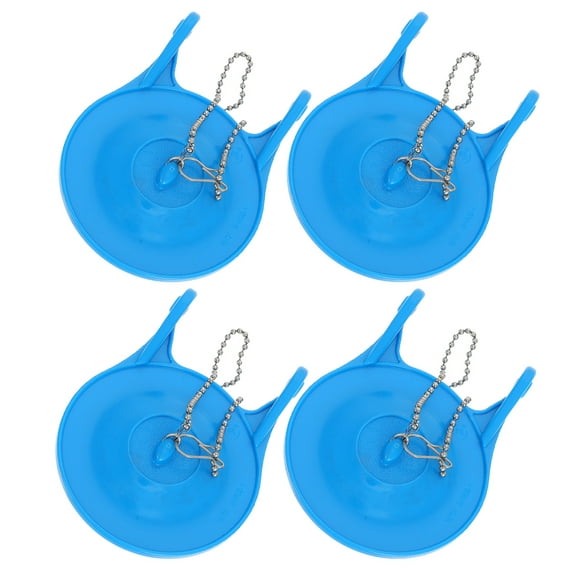 Luxshiny 4Pcs Universal Rubber Toilet Flapper Kit Sky Blue Easy Install Leak Proof Seal for Toilet Tanks
