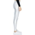 thumbnail image 2 of American Apparel Women's Metallic Legging, Silver, X-Small, 2 of 6