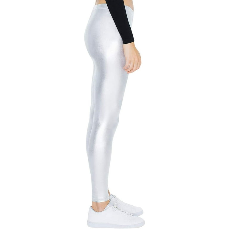 Metallic Legging | Coated Spandex | Silver