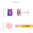 thumbnail image 2 of ANGARA Natural Prong-Set 1.8 ct Amethyst Solitaire Stud Earrings in 14K Rose Gold for Women (Size-7x5mm) | February Birthstone, Anniversary, Jewelry Gift for Women | Natural Amethyst Earrings, 2 of 7