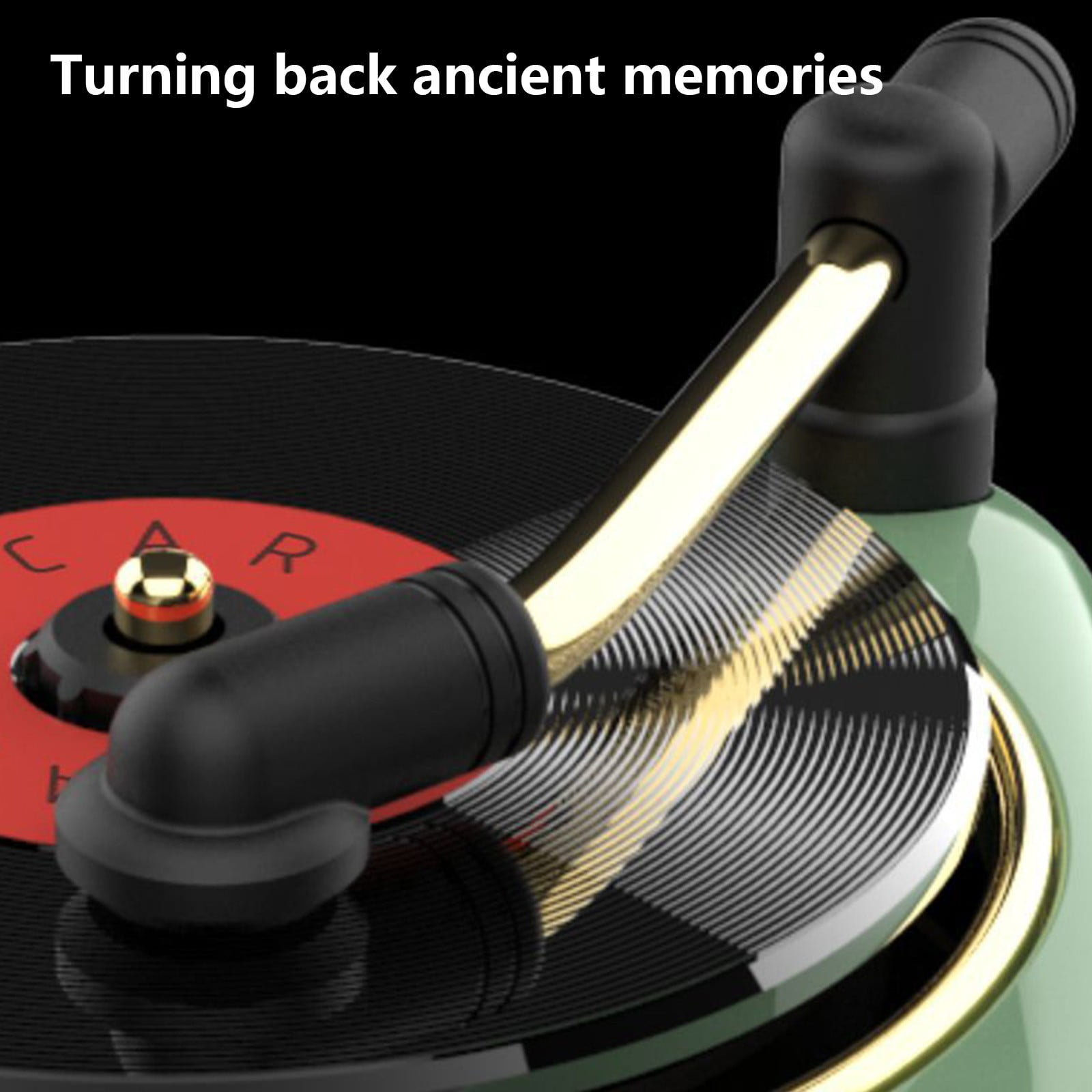 Fufafayo Phonograph Record Player Car Perfume Vent Clip, Retro Car Air Freshener Diffuser, Decorative Ornaments for Car Air Conditioner , Aromatherapy Decor for Dashboard