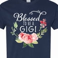 thumbnail image 4 of Inktastic Blessed to Be a Gigi with Pink Flowers T-Shirt, 4 of 5