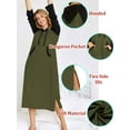 thumbnail image 4 of Avidlove Cotton Nightgown for Women Long Sleeve Hooded Gowns Sleepwear Full Length Nightwear with Pockets, 4 of 6