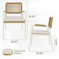 thumbnail image 2 of Garvee Paquete de 2 Sillas de Comedor para Exterior 20,67 x 22,83 x 33,07", Blanco y Marrón, 2 of 8