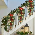 thumbnail image 4 of EUDIDV Festive String Lights Christmas Swag Artificial Teardrop Swag Wreaths With Red Berry Christmas Ball Artificial Christmas Branch Teardrop Door Swag Decoration For Xmas Xmas Lights, 4 of 7