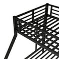 thumbnail image 5 of Lisonu Twin XL over Queen Bunk Bed, Heavy-Duty Metal Frame with 2 Ladders, Noise-Free Space-Saving Bunkbed for Teens & Adults, No Box Spring Needed, Black, 5 of 14