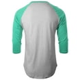 thumbnail image 2 of Ma Croix Men's Basic Baseball Raglan 3/4 Sleeve T-Shirts, 2 of 5