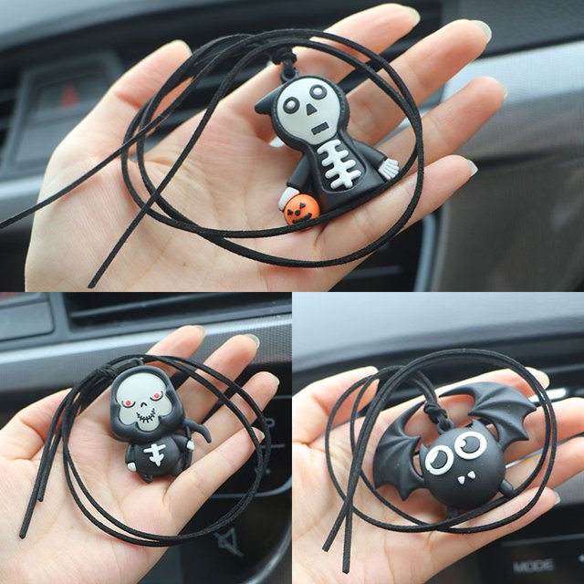 Cool Swinging Skull Car Hanging Ornament, Espejo retrovisor Car Hanging Accessories, Funny Swing Car Pendant-3pack TUNC Sencillez