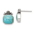 thumbnail image 1 of 925 Sterling Silver Vintage Turquoise Earrings Drop Dangle, 1 of 6