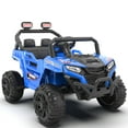 thumbnail image 3 of 12V Kids Ride On UTV Cars with Remote Control, Electric Car with High Chassis, Battery Power Kids Car with Bluetooth & MP3 Music Playback, Gift for Boys Girls Aged 3-5, Blue, 3 of 10