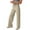 Khaki, variant on JoliSweat No Front Seam High Waisted Wide Leg Yoga Pants for Women with Side Pockets Lounge Buttery Soft