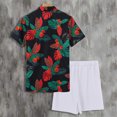 thumbnail image 2 of Vedolay Matching Short Sets Mens 2023 Summer 2 Piece Set Short Sleeve T Shirts and Shorts Sets,Gray XL, 2 of 4