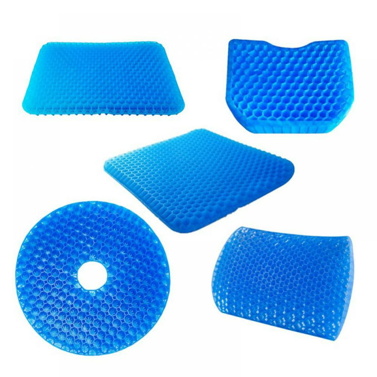 Gel Seat Cushion, Double Thick Big Gel Seat Cushion, Honeycomb Design Gel  Seat Cushion for Pressure Relief Back Pain, Gel Cushion for Home Office