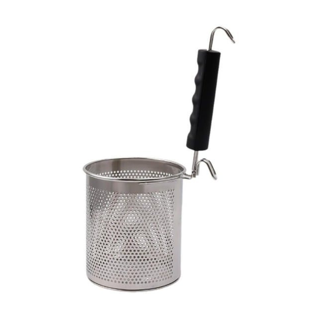 Filador de canasta de pasta de malla de acero inoxidable, ola de mesh de cocina de cocina skimmer para albóndigas enjuagando ramen de fideos Cilindro L