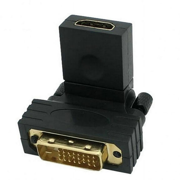 Chenyang CY 1080p DVI Male to HDMI Female 360 Degree Rotating Swivel Adapter for HDTV Video Card Adapter